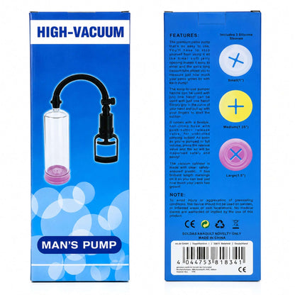 Penis Enlargement High Vacuum Pump with 3 Silicone Sleeves