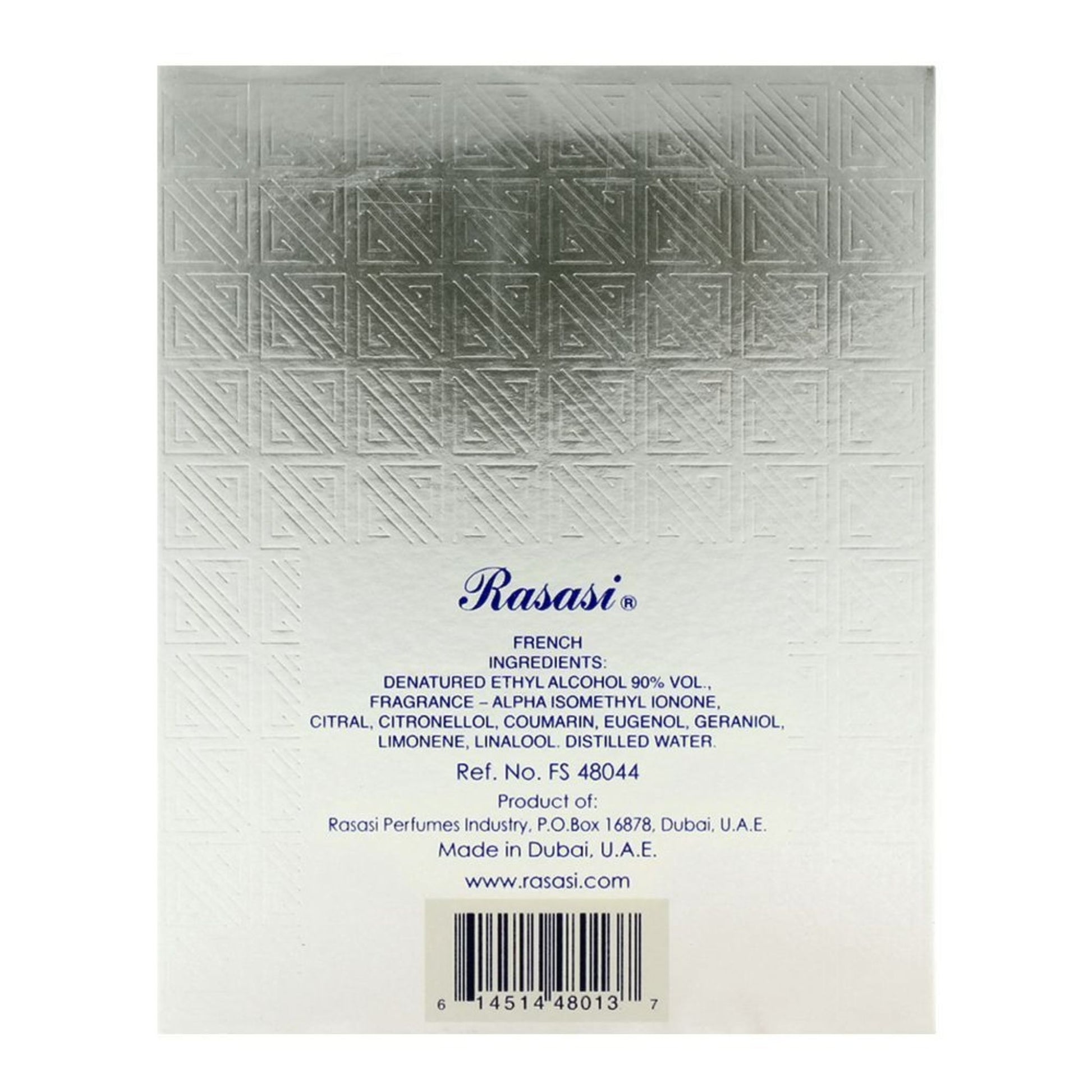 Blue For Men Rasasi 100ml Eau De Toilette Bottle