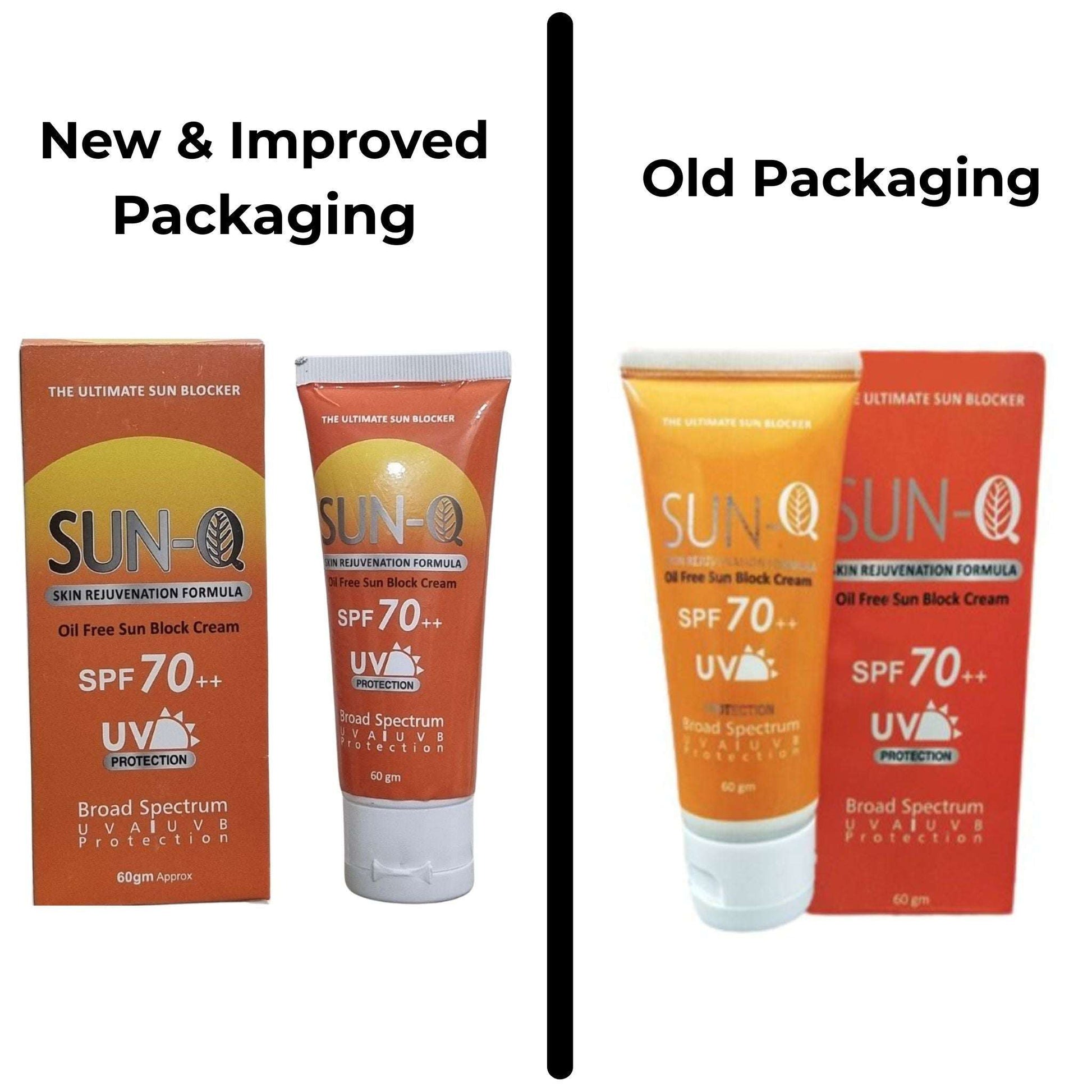SUN-Q Oil Free Sun Block Cream SPF 70++ UVA UVB Protection