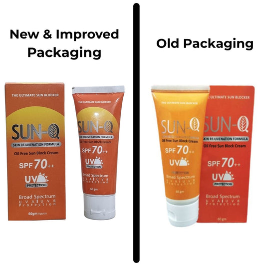 SUN-Q Oil Free Sun Block Cream SPF 70++ UVA UVB Protection