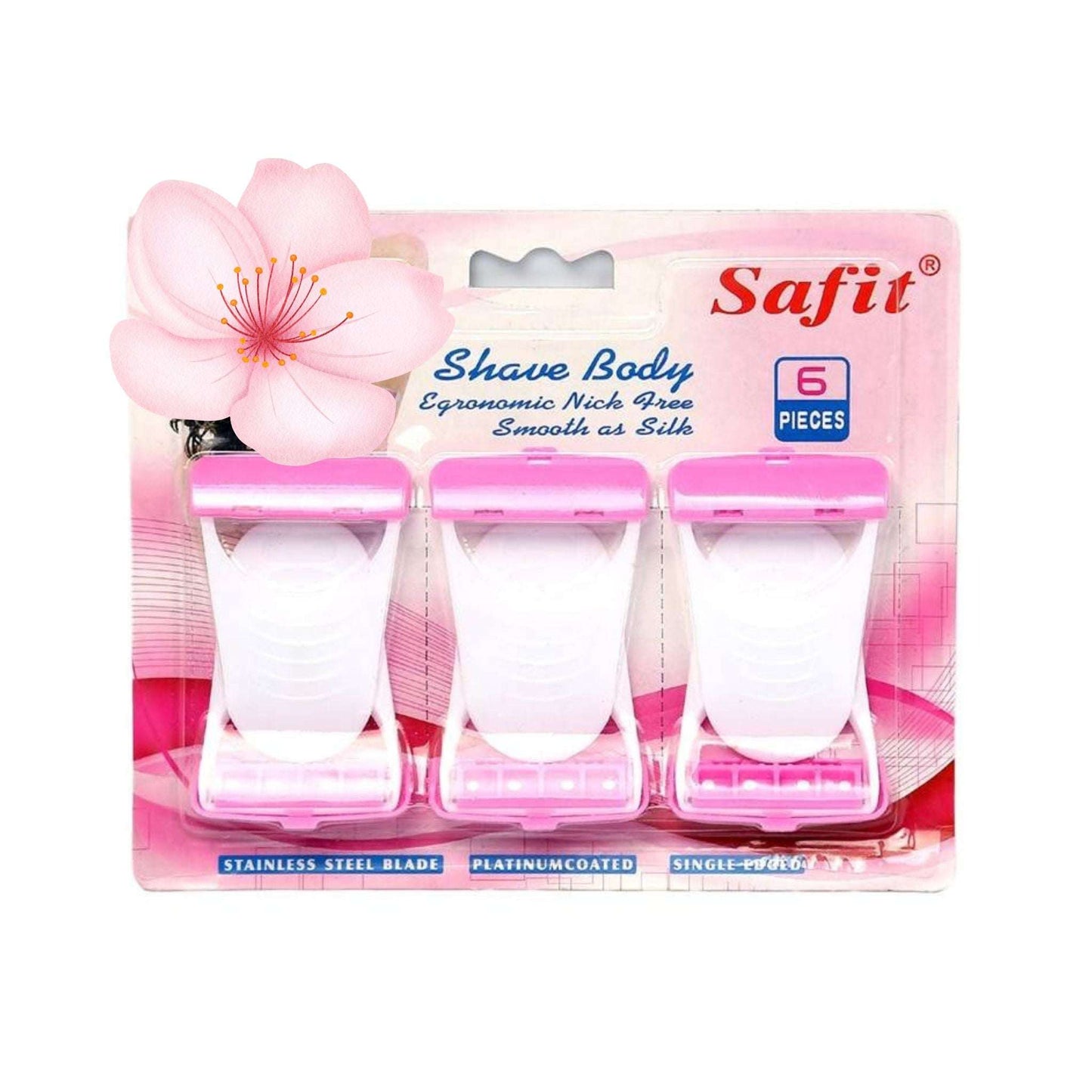 Safit body shaving razor for women 6pcs smooth shave pack