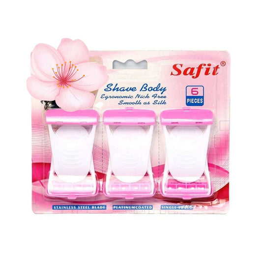 Safit body shaving razor for women 6pcs smooth shave pack