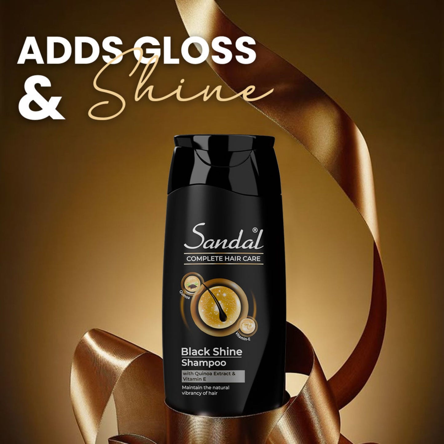 Sandal Black Shine Shampoo for Deep Shine & Strong Hair