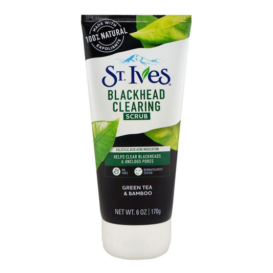 St. Ives Blackhead Clearing Green Tea & Bamboo Scrub - 170gm