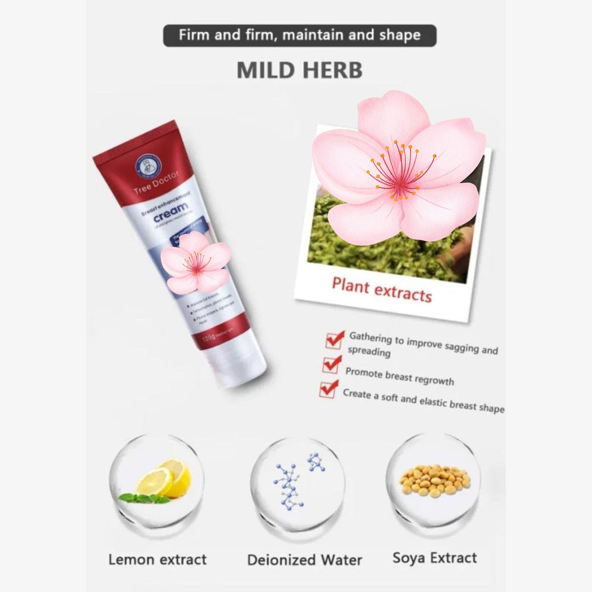 Tree Doctor Breast Care Cream for Firming & Nourishing Chest Skin