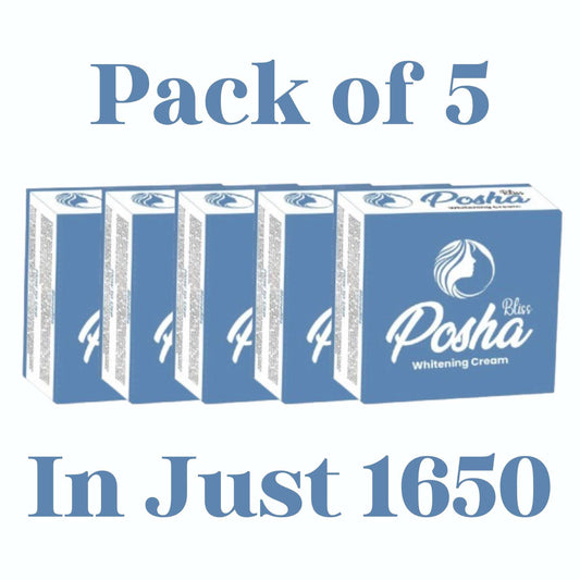 Posha Bliss Whitening Cream Pack of 5 - Mega Saver