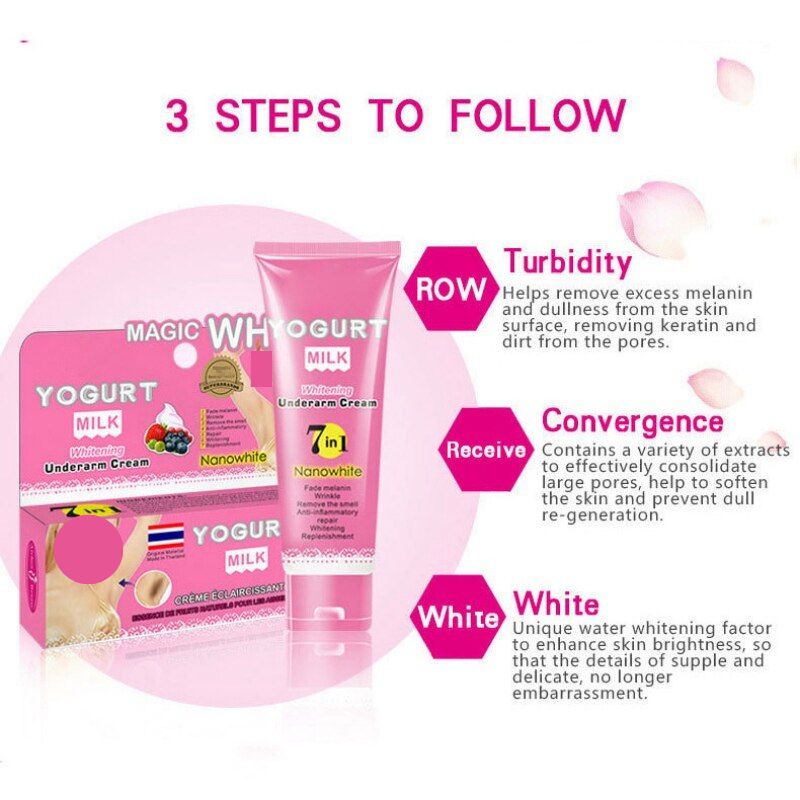 Aichun Beauty Yogurt Milk Underarm Whitening Cream 7-in-1 Nano white