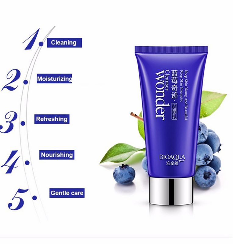 BIOAQUA Blueberry Wonder Facial Cleanser for Youthful Skin