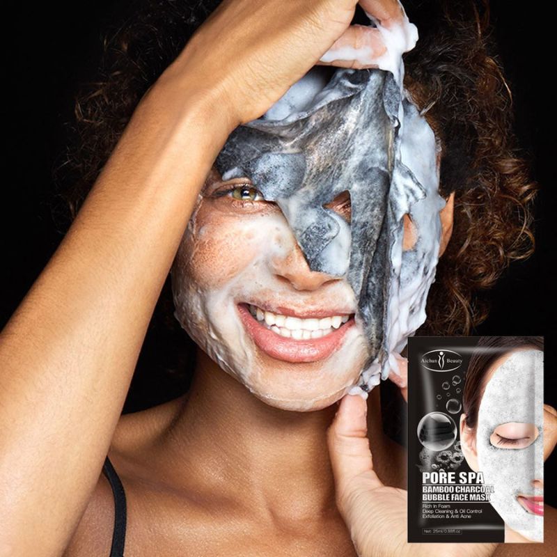 Bamboo Charcoal Bubble Face Mask Fight Acne and Wrinkles
