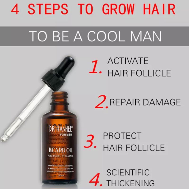 Dr Rashel Beard Oil with Argan Oil Vitamin E and Jojoba Oil for Men