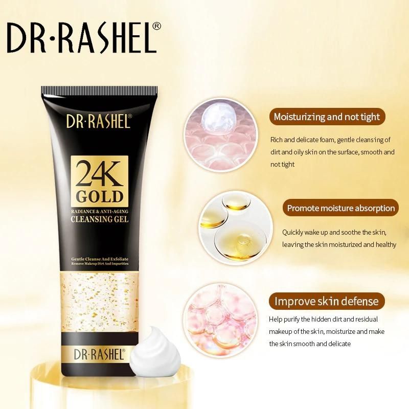 Dr Rashel 24K Gold Cleansing Gel Radiance and Anti Aging Facial Cleanser