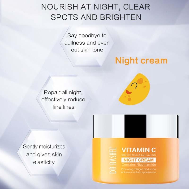 Dr Rashel Vitamin C Night Cream Best Anti-aging Cream for Sensitive Skin