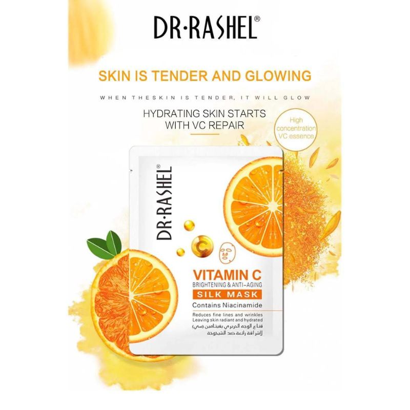 Dr Rashel VC Silk Mask Contains Niacinamide Brightening & Anti Aging