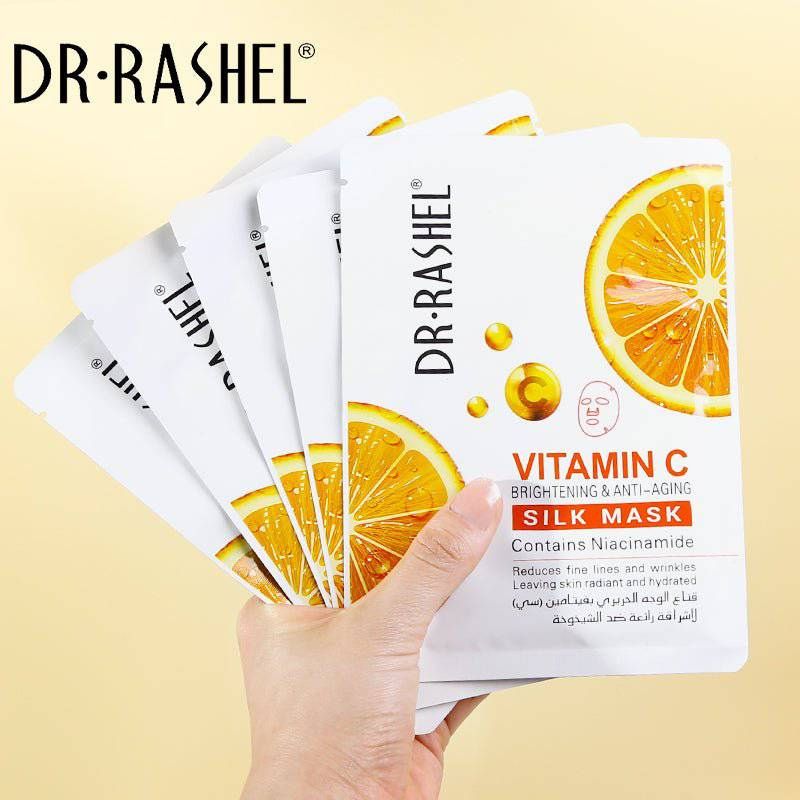 Dr Rashel VC Silk Mask Contains Niacinamide Brightening & Anti Aging