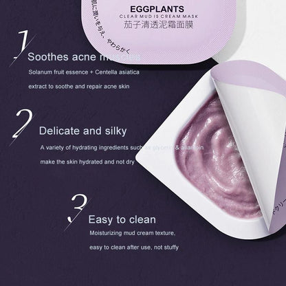 EXGYAN Eggplants Mud Mask Moisturizer and Oil Control