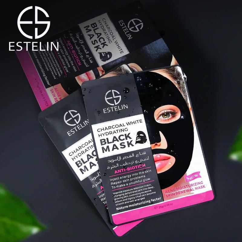 Estelin Charcoal White Hydrating Black Mask Acne Moisturizing Skin