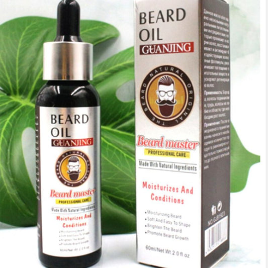 GUANJING Beard Oil Natural Moisturizing Beard Growth