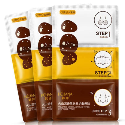 HCHANA Volcanic Mud Blackhead Remover 3-Step Nose Patch