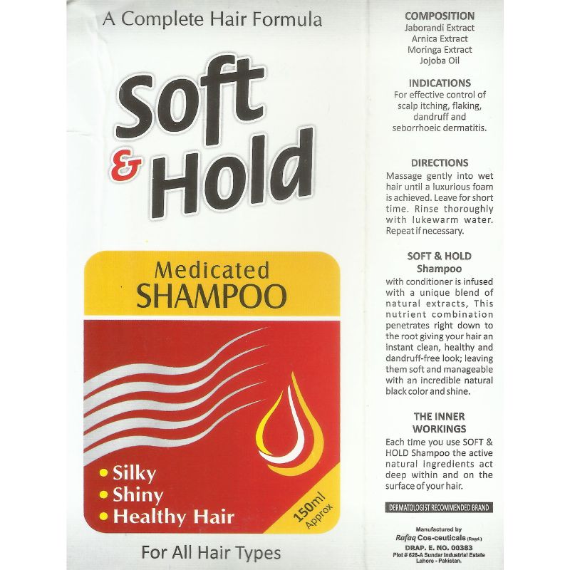 Soft & Hold Shampoo Medicated Shampoo For Silky & Shiny Hairs