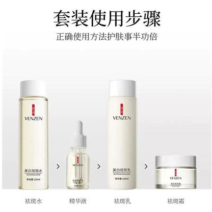 VENZEN 4 In 1 Anti Freckle Skin Car Face Cream , Serum , Toner & Lotion Gift Box - FZ55748