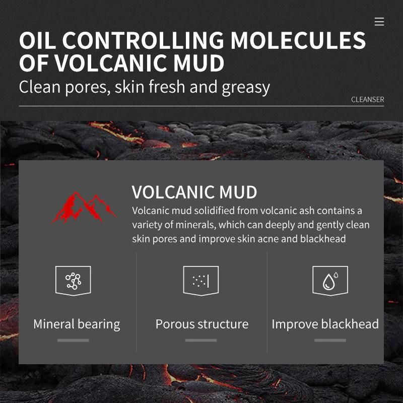 VENZEN Volcanic Mud Cleansing Milk Oil-Control For Men